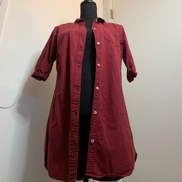 Rustic red Hollister cardigan style button up - Picture 7 of 8